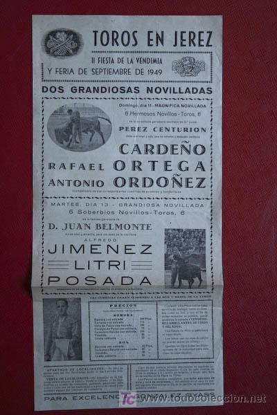 Carteles toros: Cartel de toros de Jerez. - Foto 1