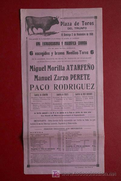Carteles toros: Cartel de toros de Granada. - Foto 1