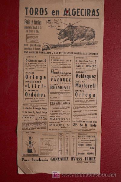 Affiches Tauromachie: Cartel de toros de Algeciras.