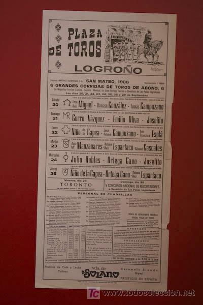 Carteles toros: Cartel de toros de Logro&ntilde;o. - Foto 1