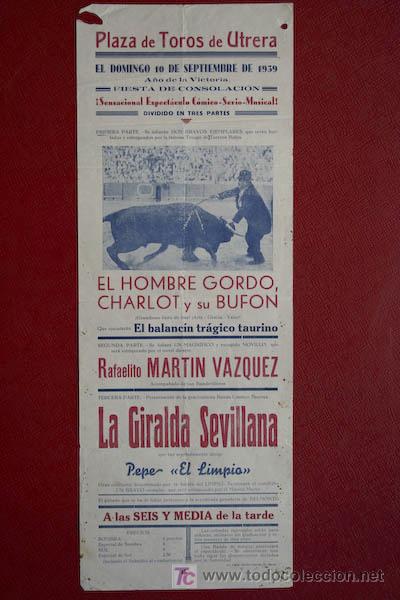 Carteles toros: Cartel de toros de  Utrera. - Foto 1
