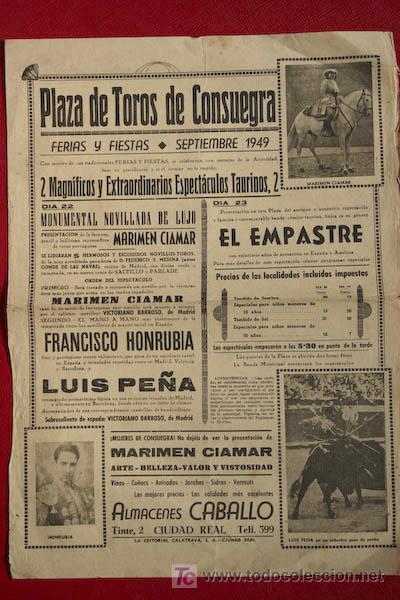 Carteles toros: Cartel de toros de Consuegra. - Foto 1