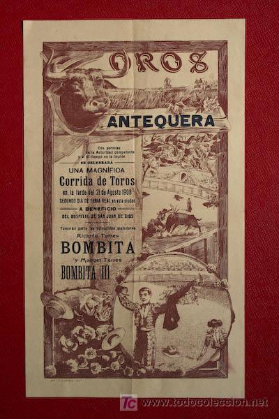 Carteles toros: Cartel de toros de Antequera. - Foto 1