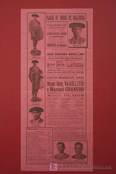 Carteles toros: Cartel de toros de Valencia. - Foto 1