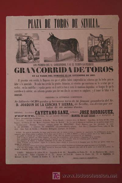 Carteles toros: Cartel de toros de Sevilla. - Foto 1