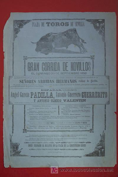 Carteles toros: Cartel de toros de Sevilla. - Foto 1