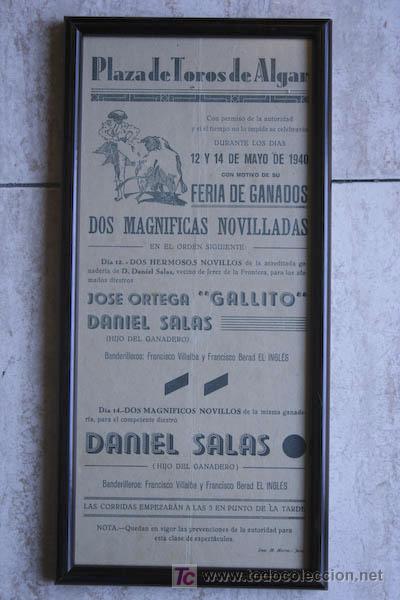 Carteles toros: Cartel de toros de Algar. - Foto 1