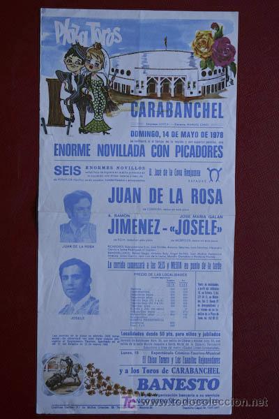 Affiches Tauromachie: Cartel de toros de Madrid. Carabanchel.