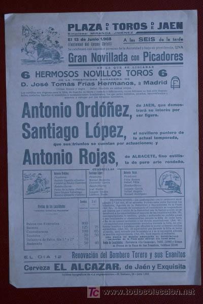 Carteles toros: Cartel de toros de Ja&eacute;n. - Foto 1