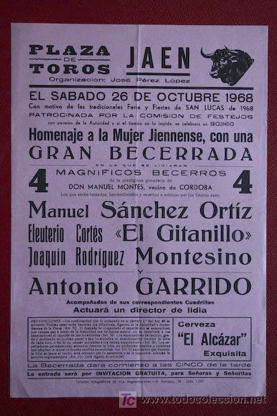 Carteles toros: Cartel de toros de Ja&eacute;n. - Foto 1