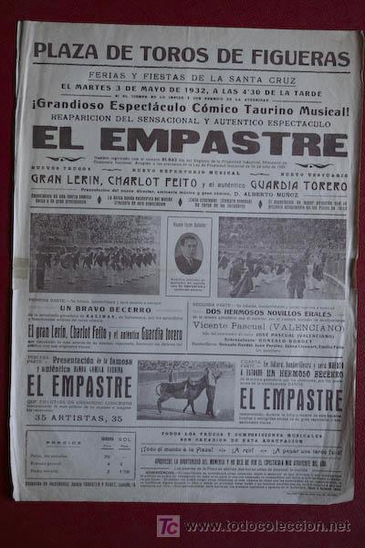 Carteles toros: Cartel de toros de Figueras. - Foto 1