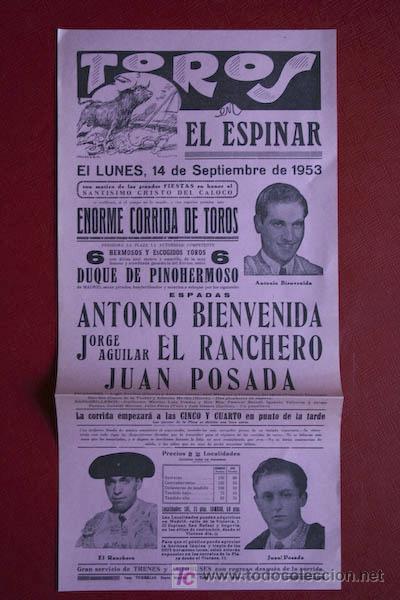 Carteles toros: Cartel de toros de El Espinar. - Foto 1