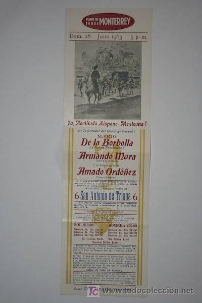 Carteles toros: Cartel de toros de Monterrey. - Foto 1