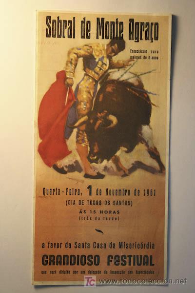 Carteles toros: Programa de toros de mano de Sobral de monte Agra&ccedil;o. - Foto 1