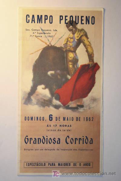 Carteles toros: Programa de toros de mano de Campo Pequeno. - Foto 1