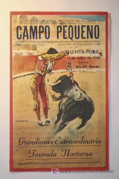 Carteles toros: Programa de toros de mano de Campo Pequeno. - Foto 1