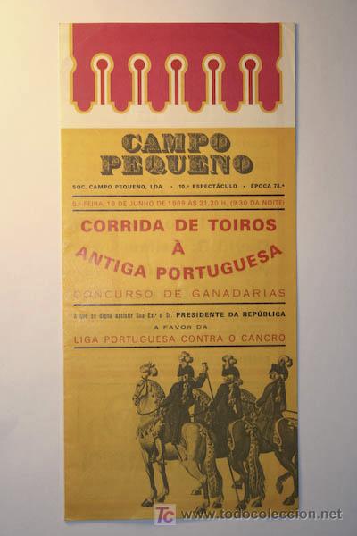 Carteles toros: Programa de toros de mano de Campo Pequeno. - Foto 1