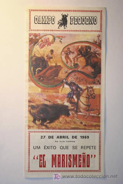 Carteles toros: Programa de toros de mano de Campo Pequeno. - Foto 1