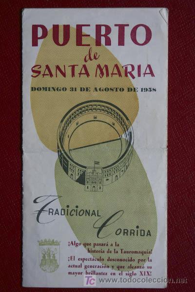 Carteles toros: Programa de toros de mano de  El Puerto. - Foto 1