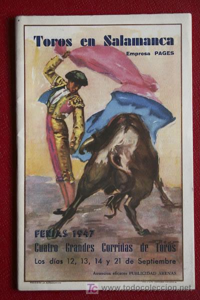 Carteles toros: Programa de toros de mano de  Salamanca. - Foto 1