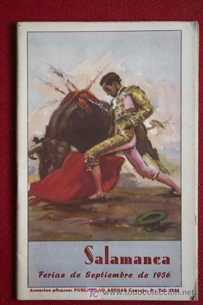 Carteles Toros: Programa de toros de mano de  Salamanca.