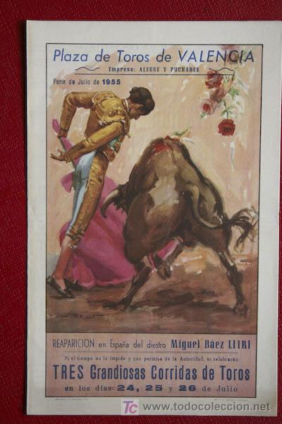 Carteles toros: Programa de toros de mano de  Valencia. - Foto 1