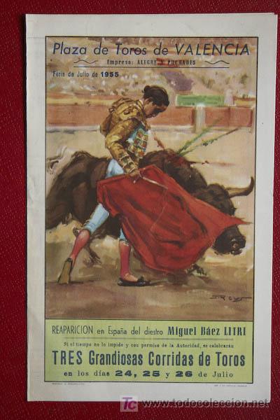 Carteles toros: Programa de toros de mano de  Valencia. - Foto 1