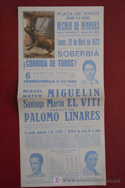 Carteles toros: Cartel de toros de Alcal&aacute; de Henares. - Foto 1