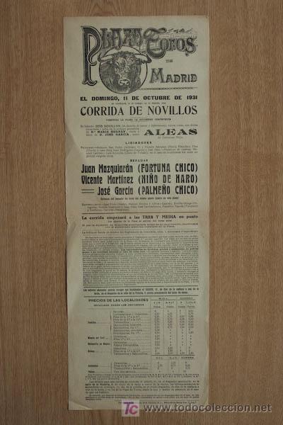 Carteles Toros: Cartel de toros de Madrid.