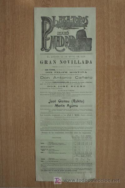 Carteles toros: Cartel de toros de Madrid. - Foto 1