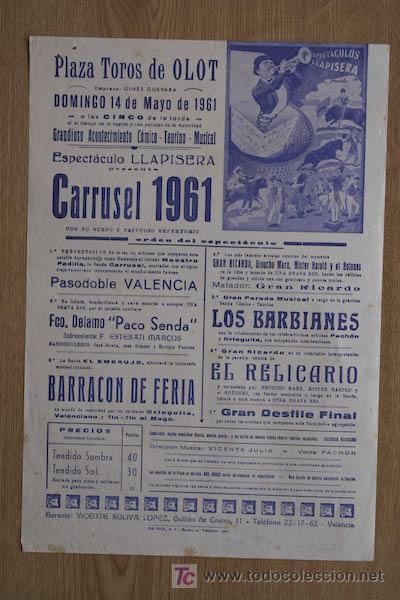 Carteles toros: Cartel de toros de Olot. - Foto 1