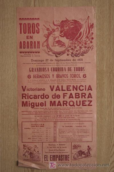 Carteles toros: Cartel de toros de Abar&aacute;n. - Foto 1