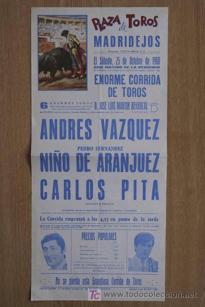 Cartazes Touros: Cartel de toros de Madridejos.