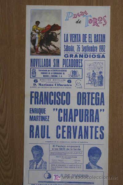 Carteles toros: Cartel de toros de La Venta del Bat&aacute;n. Madrid. - Foto 1