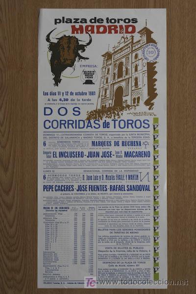 Cartazes Touros: Cartel de toros de Madrid.
