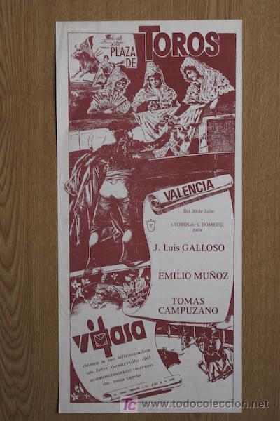 Carteles toros: Cartel de toros de Valencia. - Foto 1