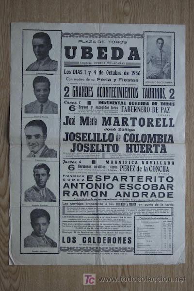 Carteles Toros: Cartel de toros de &Uacute;beda.