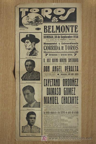 Carteles toros: Cartel de toros de Belmonte. - Foto 1