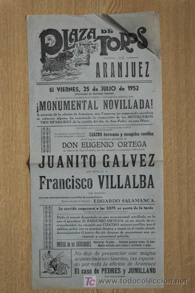 Carteles toros: Cartel de toros de Aranjuez. - Foto 1