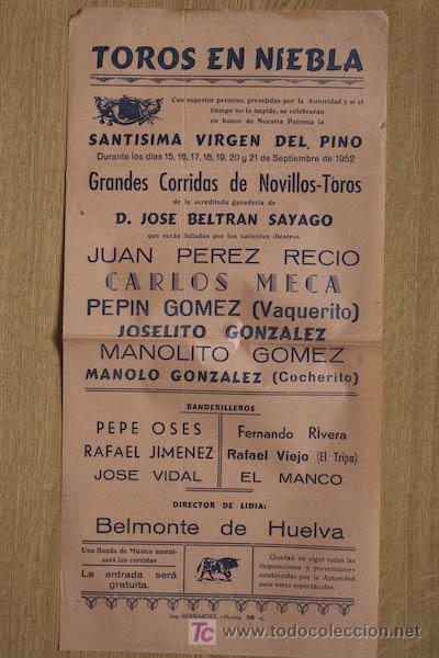 Carteles toros: Cartel de toros de Niebla. - Foto 1