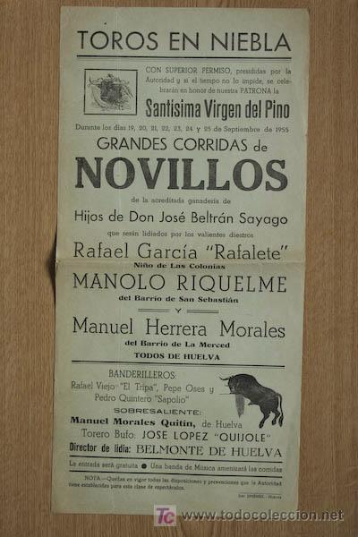 Carteles toros: Cartel de toros de Niebla. - Foto 1