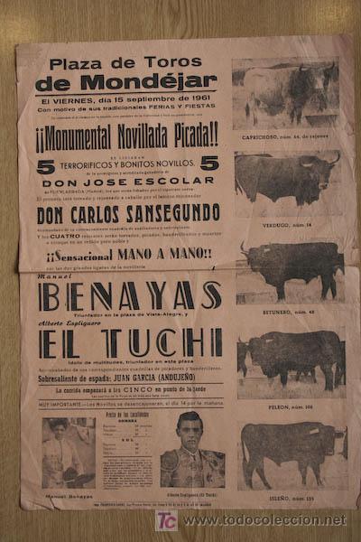 Carteles toros: Cartel de toros de Mond&eacute;jar. - Foto 1