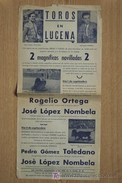 Carteles toros: Cartel de toros de Lucena. - Foto 1