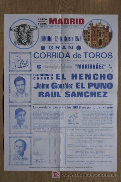 Carteles toros: Cartel de toros de Madrid. - Foto 1