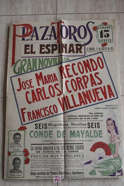 Carteles toros: Cartel de toros de El Espinar. - Foto 1