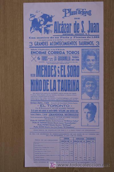 Cartazes Touros: Cartel de toros de Alc&aacute;zar de San Juan.
