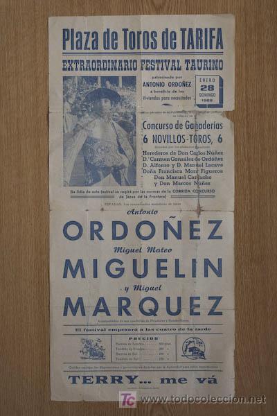Carteles toros: Cartel de toros de Tarifa. - Foto 1