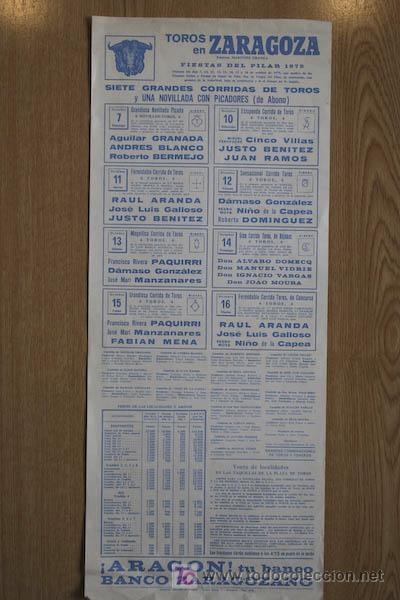 Carteles toros: Cartel de toros de Zaragoza. - Foto 1
