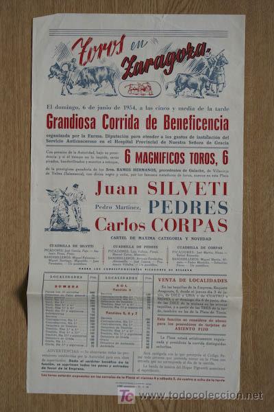 Carteles toros: Cartel de toros de Zaragoza. - Foto 1