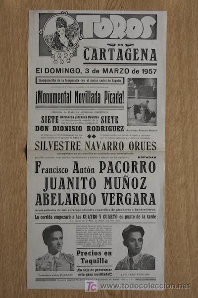 Cartazes Touros: Cartel de toros de Cartagena.